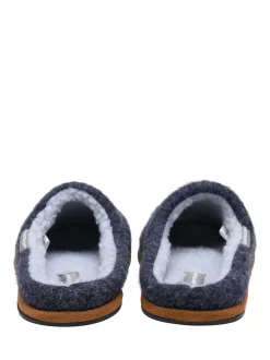 Dunlop Blue Textile Mule Slippers