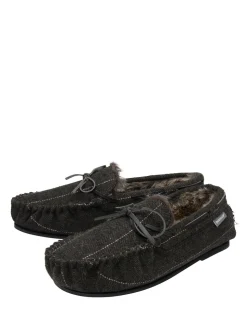 Dunlop Brown Mocassin Slippers