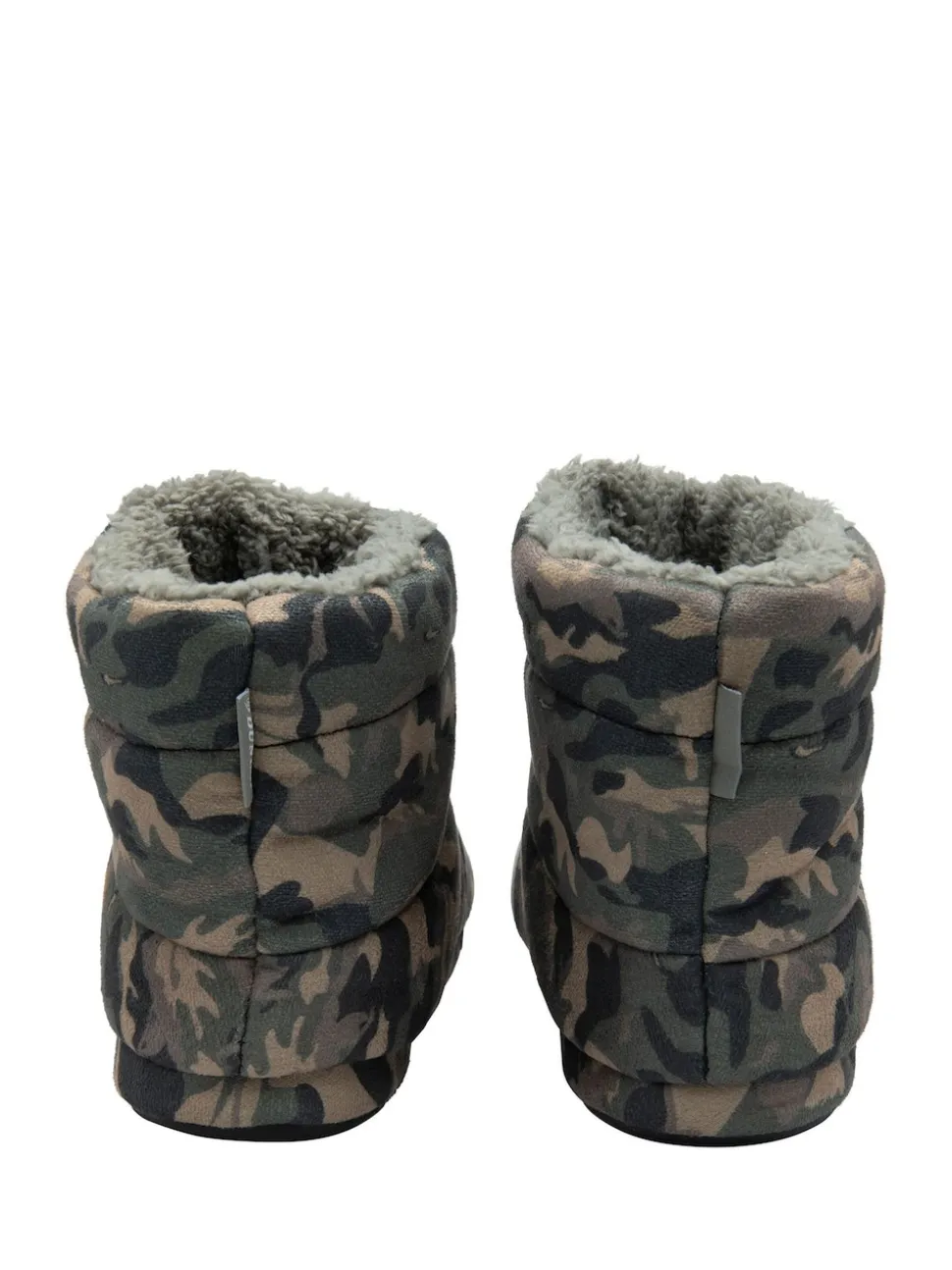 Dunlop Green Mens Faux Fur Lined Boot Slippers
