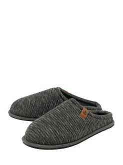 Dunlop Grey Drop In Mule Slippers