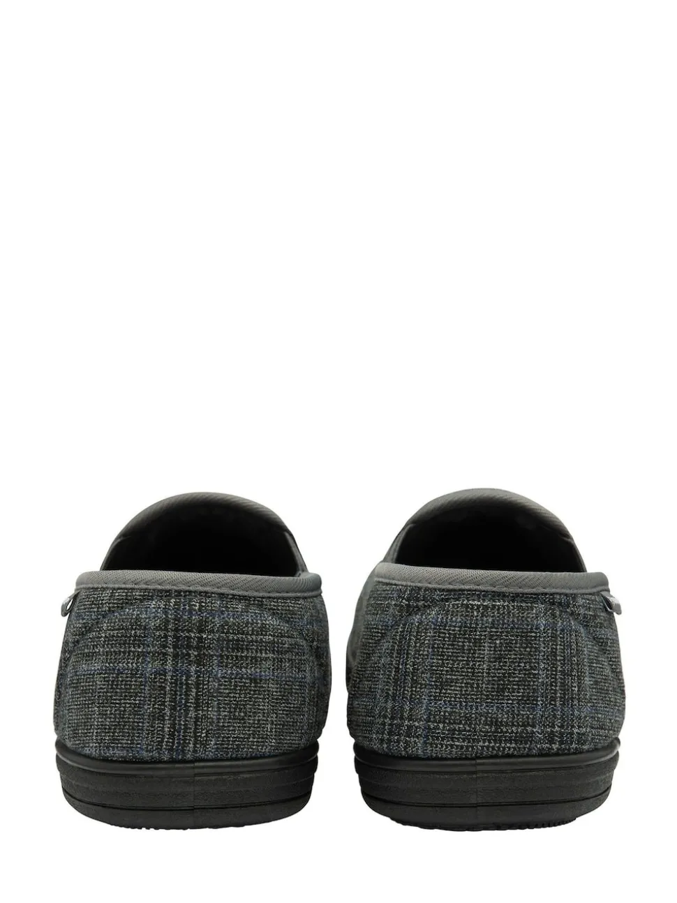 Dunlop Grey Mens Twin Gusset Full Slippers
