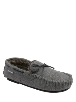 Dunlop Grey Mocassin Slippers