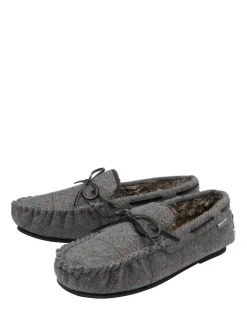 Dunlop Grey Mocassin Slippers