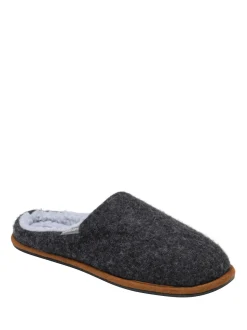 Dunlop Grey Textile Mule Slippers
