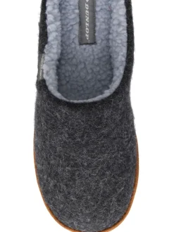 Dunlop Grey Textile Mule Slippers