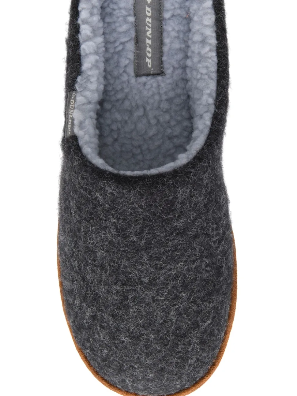 Dunlop Grey Textile Mule Slippers