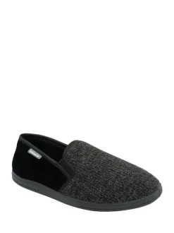 Dunlop Grey Twin Gusset Full Slippers