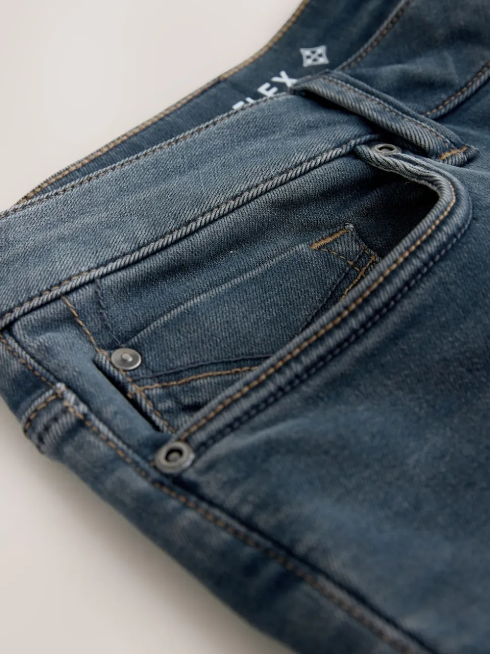 Dusky Blue Slim Fit Motionflex Jeans