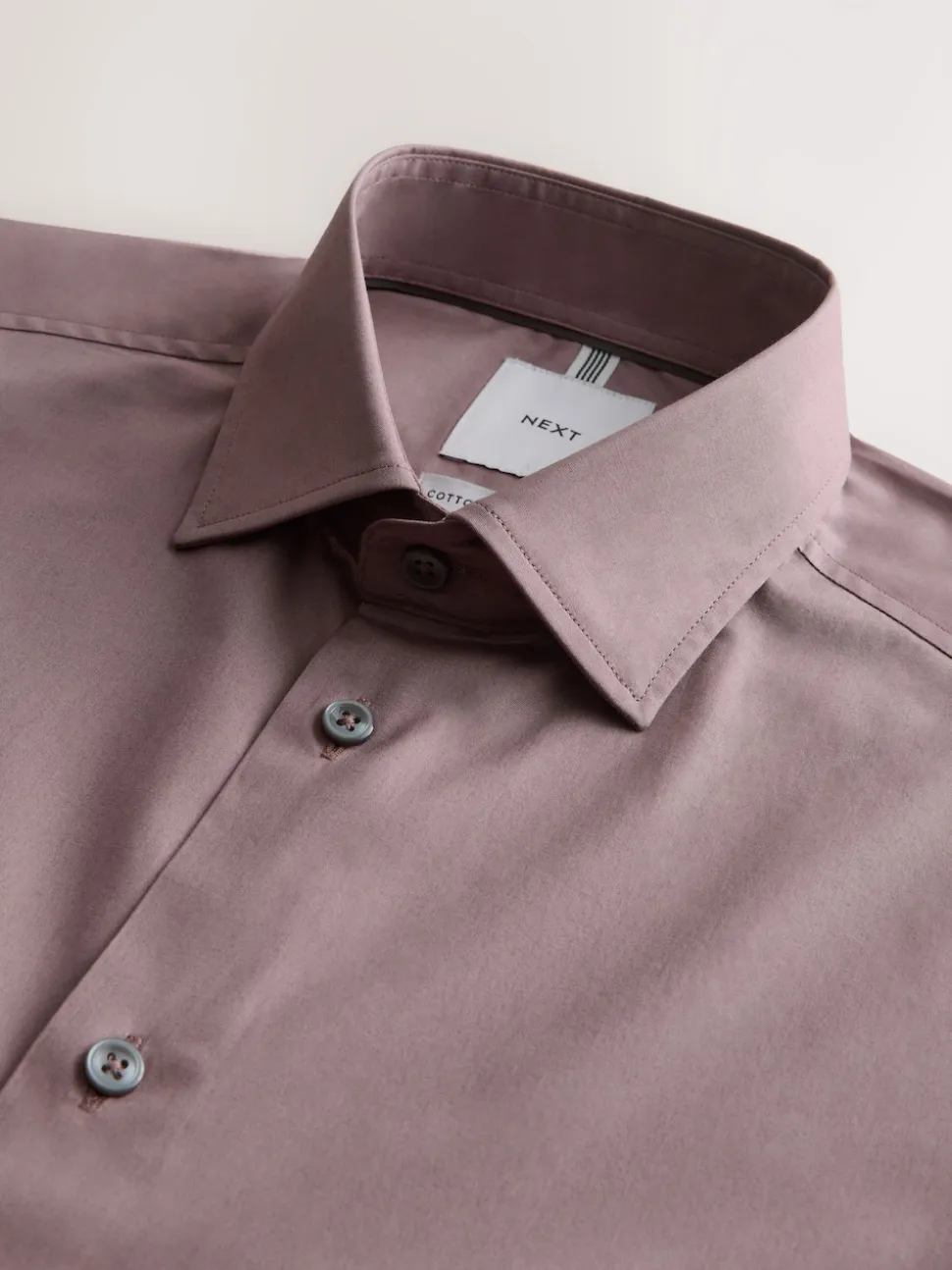 Dusky Pink Slim Fit Cotton Stretch Long Sleeve Formal Shirt
