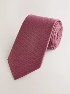 Dusky Pink Slim Textured Tie