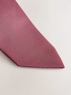Dusky Pink Slim Textured Tie