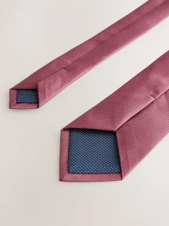 Dusky Pink Slim Textured Tie