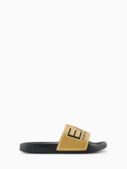 EA7 Beachwear Black Slippers