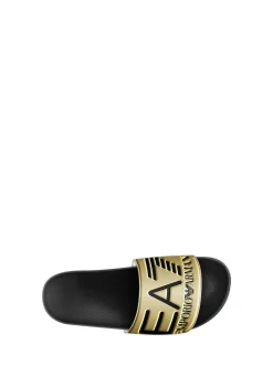 EA7 Beachwear Black Slippers
