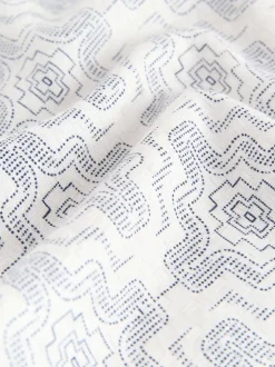 Ecru Floral Print Short Sleeve Shirt