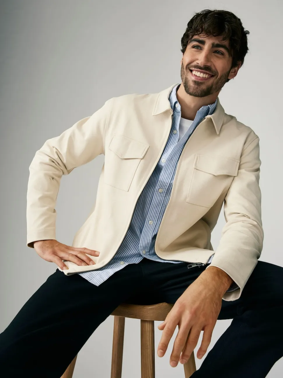 Ecru Jersey Jacket