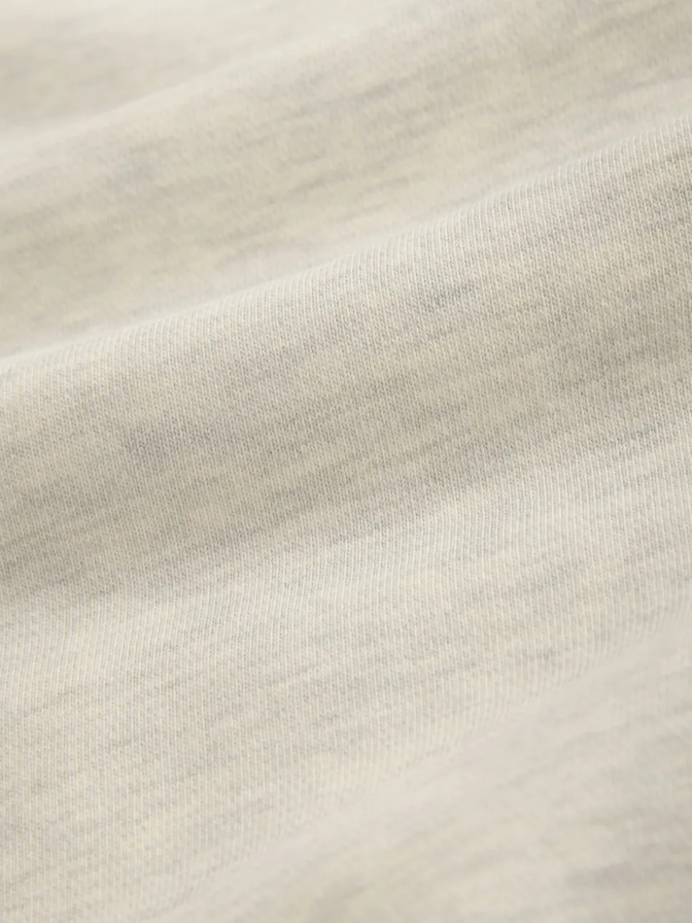 Ecru Marl Quarter Zip Cotton Rich Jersey Sweatshirt