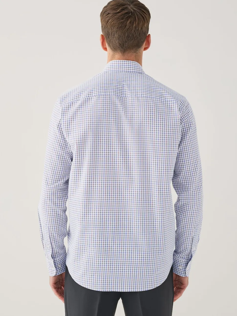 Ecru Tattersall Check Regular Fit Easy Iron Button Down Oxford Shirt