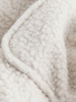 Ecru White Fleece Shacket