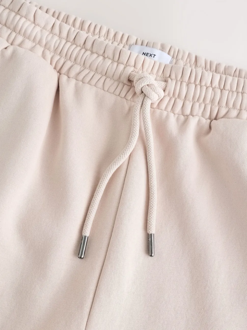 Ecru White Straight Fit Brushback Heavyweight Joggers