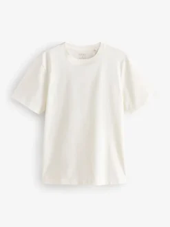 Ecru/Blue/Green/Neutral Mushroom/Grey/Stone Regular Fit Essential Cotton T-Shirts 6 Pack
