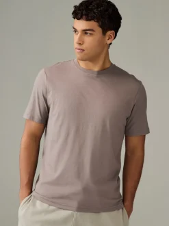 Ecru/Blue/Green/Neutral Mushroom/Grey/Stone Regular Fit Essential Cotton T-Shirts 6 Pack
