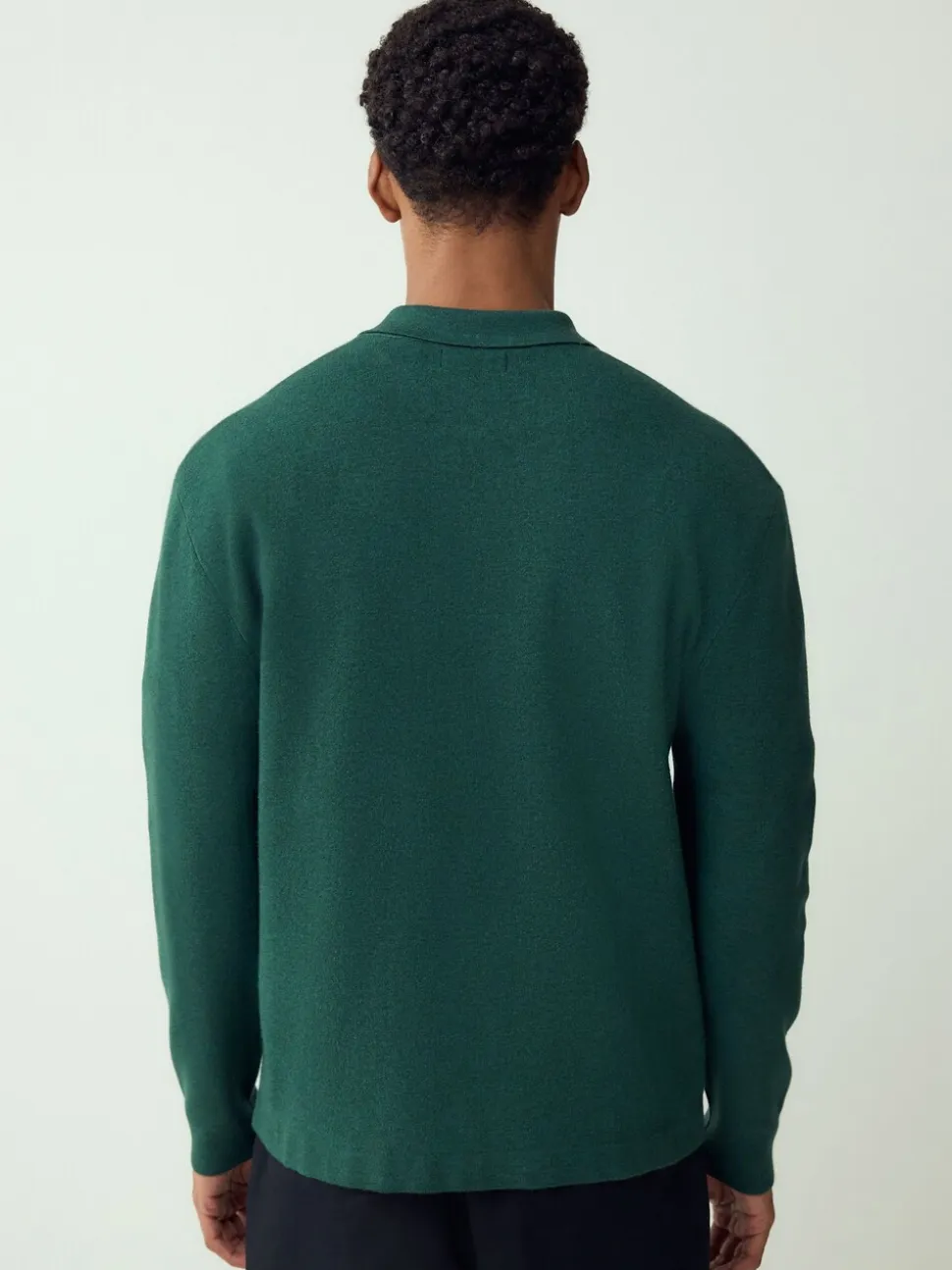 Emerald Green N.Premium Regular Fit Premium Feel Mid Weight Zip Through Collared Cardigan