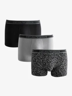 Emporio Armani Grey/Black Boxers 3 Pack