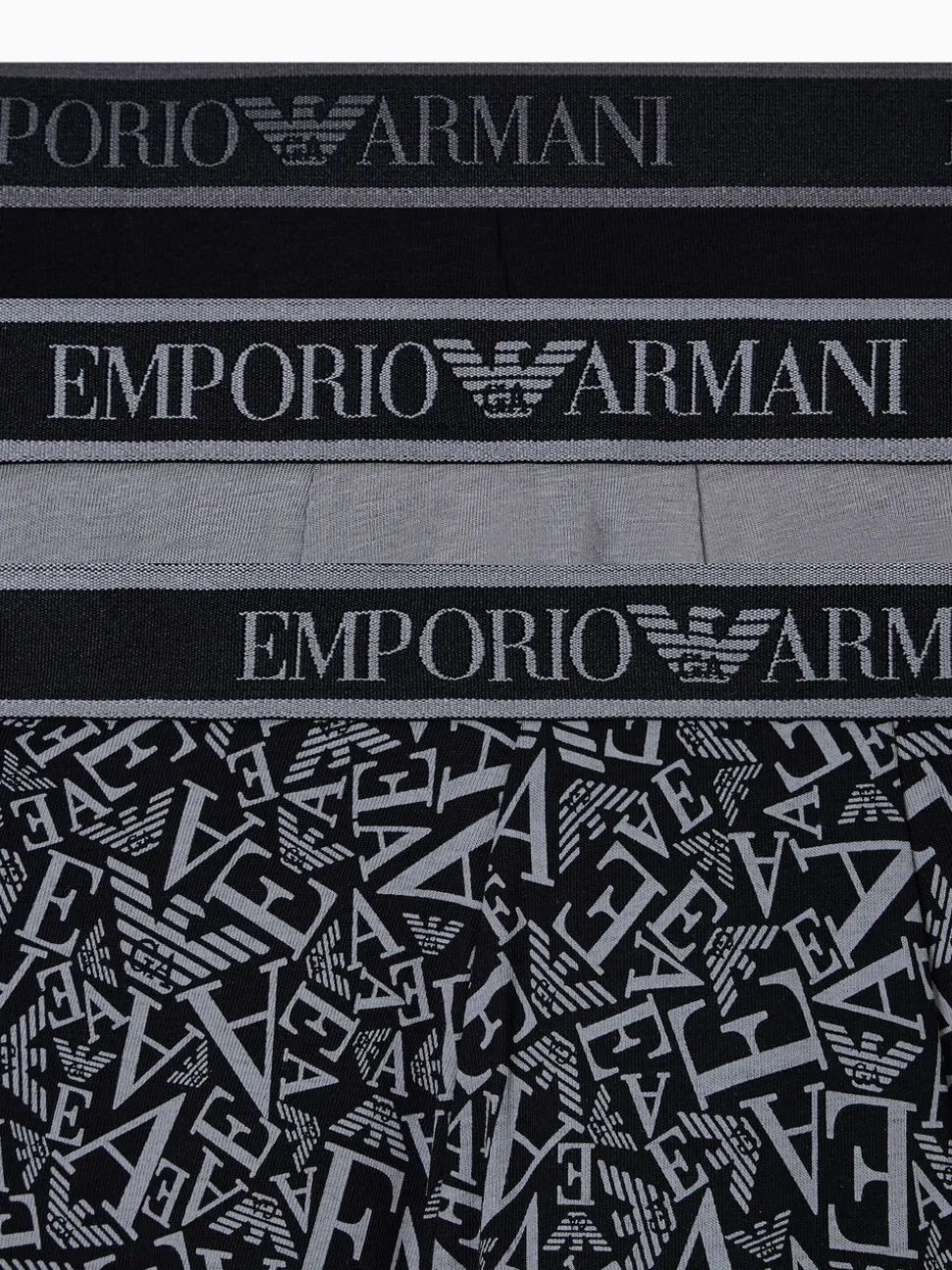 Emporio Armani Grey/Black Boxers 3 Pack