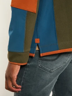 FatFace Airlie Khaki Green Hybrid Half Zip Sweat