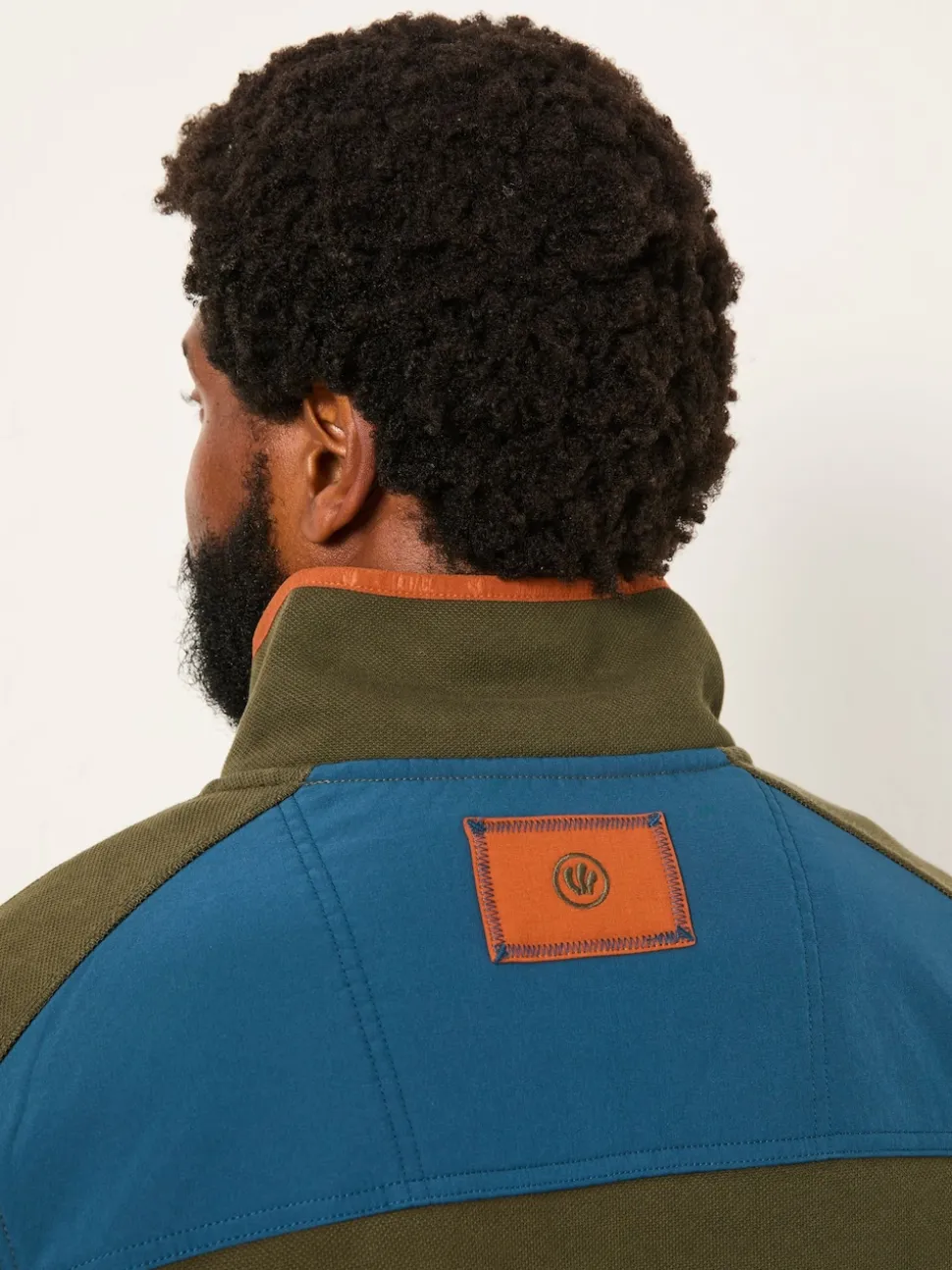 FatFace Airlie Khaki Green Hybrid Half Zip Sweat
