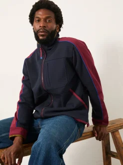 FatFace Airlie Navy Hybrid Zip Through Sweat