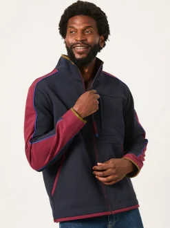 FatFace Airlie Navy Hybrid Zip Through Sweat