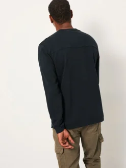 FatFace Alton Black Long Sleeve Heavyweight Relaxed Fit T-Shirt