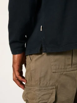 FatFace Alton Black Long Sleeve Heavyweight Relaxed Fit T-Shirt