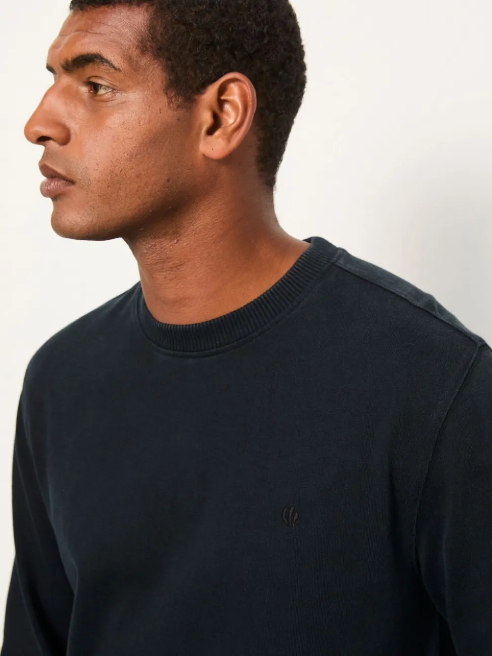 FatFace Alton Black Long Sleeve Heavyweight Relaxed Fit T-Shirt
