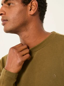 FatFace Alton Khaki Green Long Sleeve Heavyweight Relaxed Fit T-Shirt