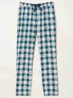 FatFace Arkle Dark Teal Blue Jacquard Check Pyjama Bottoms