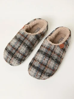 FatFace Arthur Grey Mule Slipper