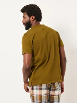 FatFace Beale Khaki Green Check Pyjama Set
