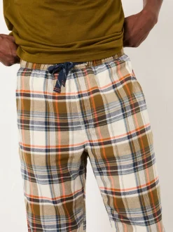 FatFace Beale Khaki Green Check Pyjama Set