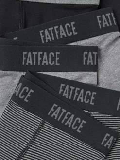 FatFace Black & Grey Classic Boxers 3 Pack