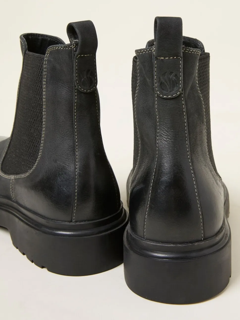 FatFace Black Men's Leather Chelsea Boot
