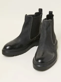 FatFace Black Men's Leather Chelsea Boot