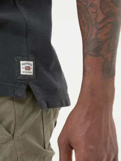 FatFace Black Short Sleeve Pique Polo