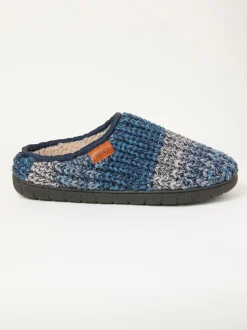 FatFace Blue Flexi Knitted Mule