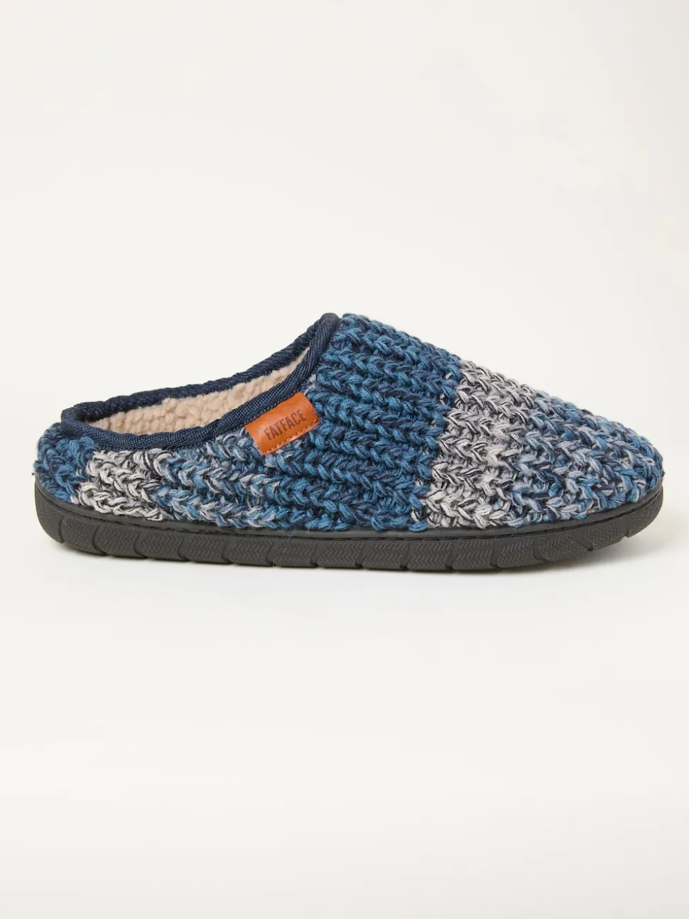 FatFace Blue Flexi Knitted Mule