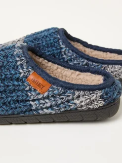 FatFace Blue Flexi Knitted Mule