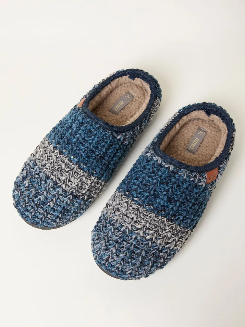 FatFace Blue Flexi Knitted Mule