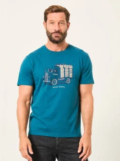 FatFace Blue Guinness Lorry Graphic T-Shirt